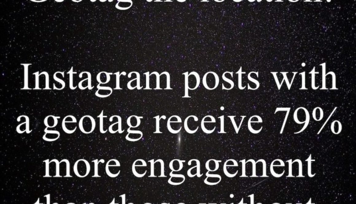 10 Steps to better Instagram Engagement. Step 5: Add Location.