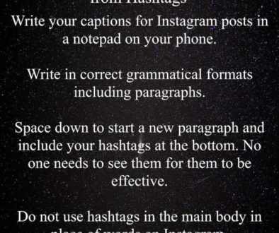 10 Steps to better Instagram Engagement. Step 4: Separate Captions from Hashtags.