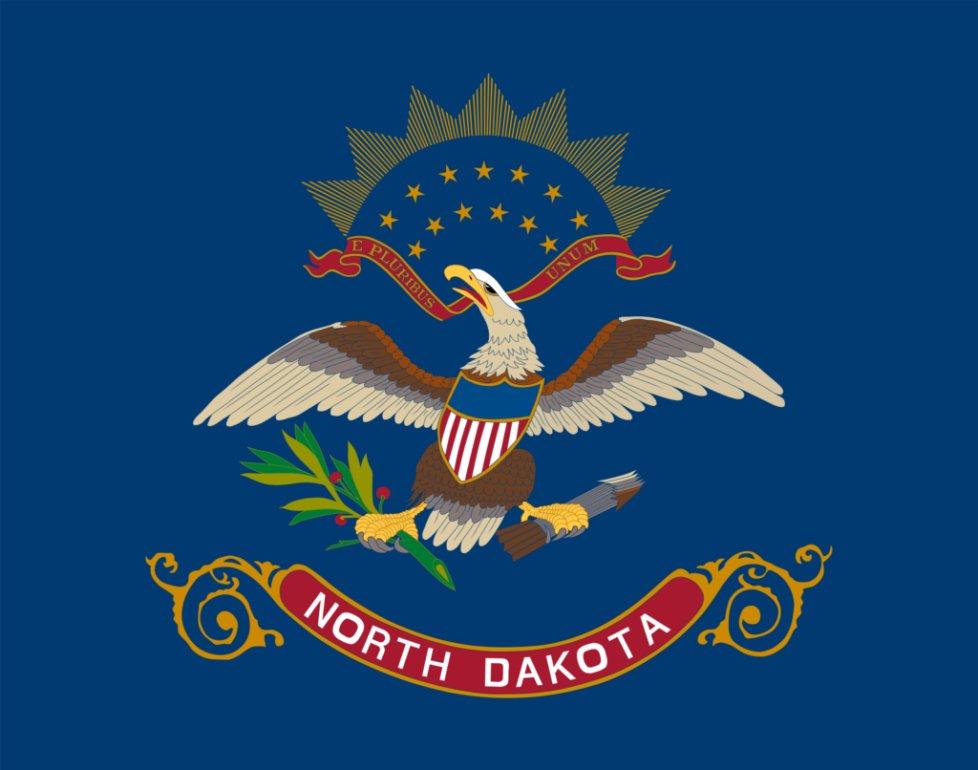 North Dakota state flag.