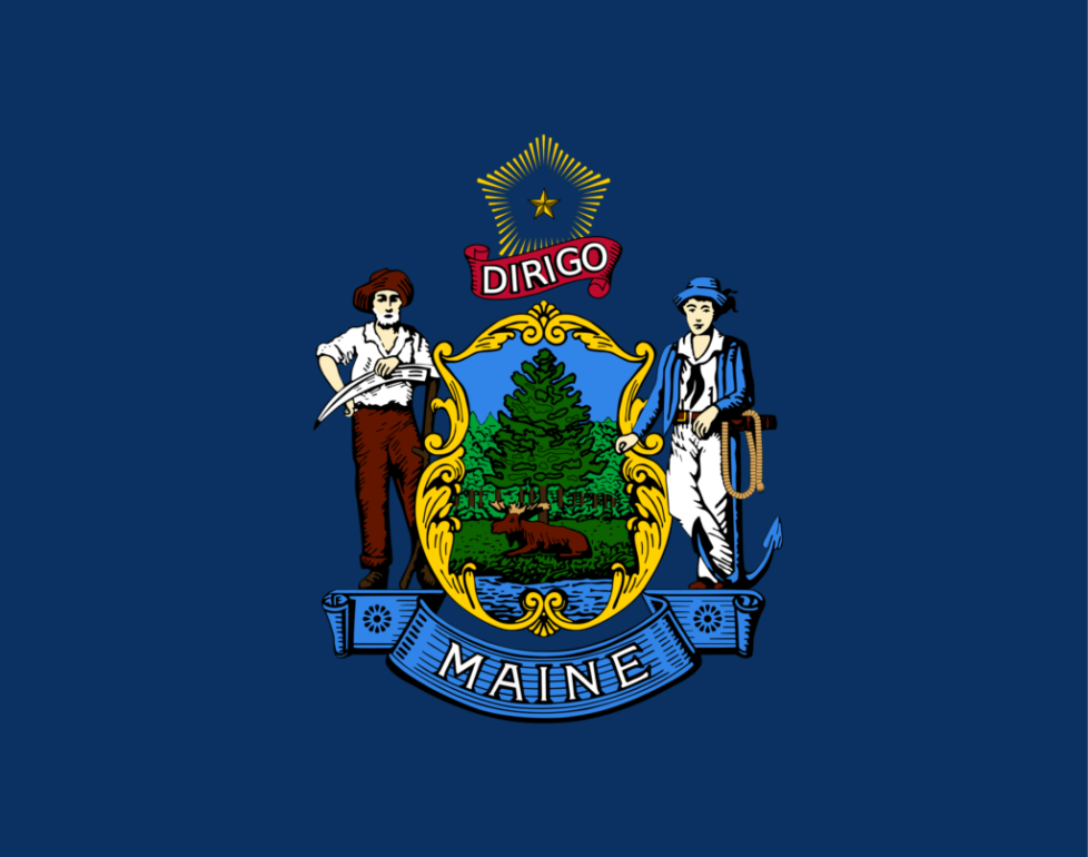 State flag of Maine.